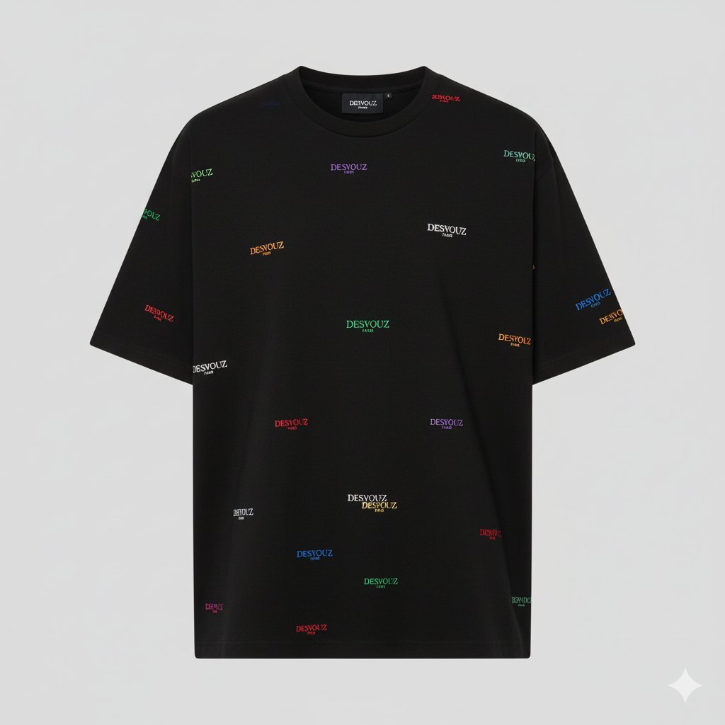 T-shirt Black Multicolor Logo