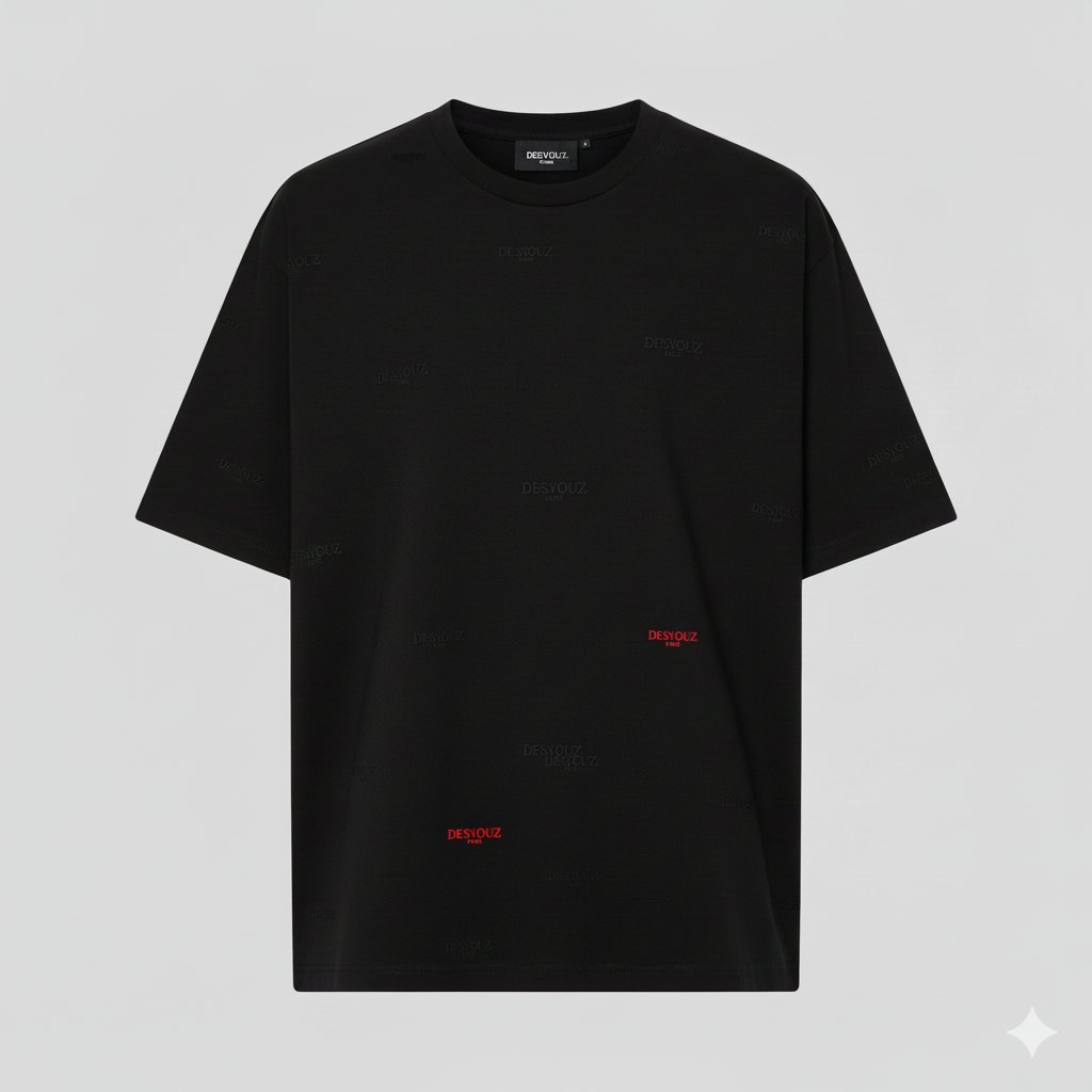 T-shirt Black Red Logo