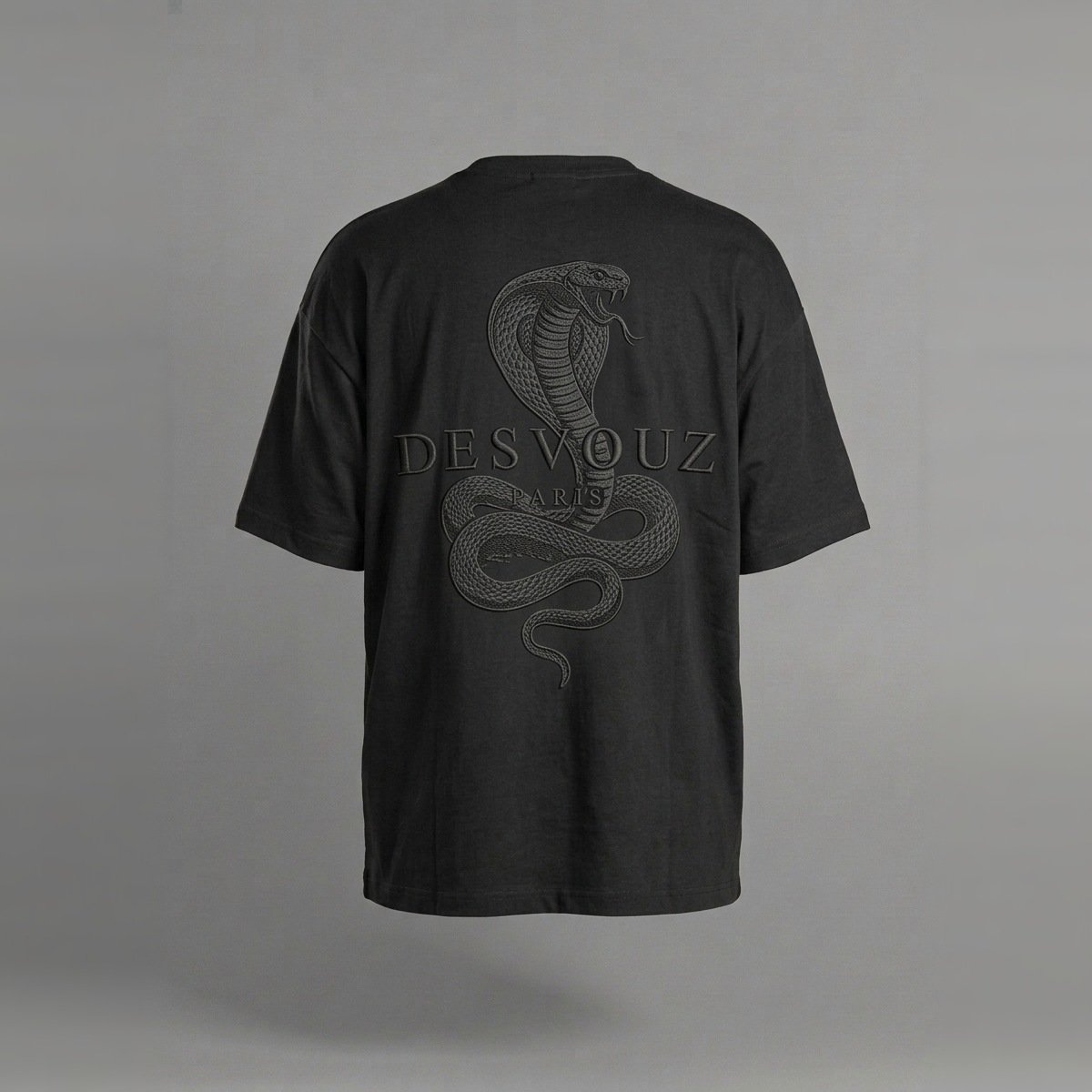 T-shirt Black Cobra Embroidered